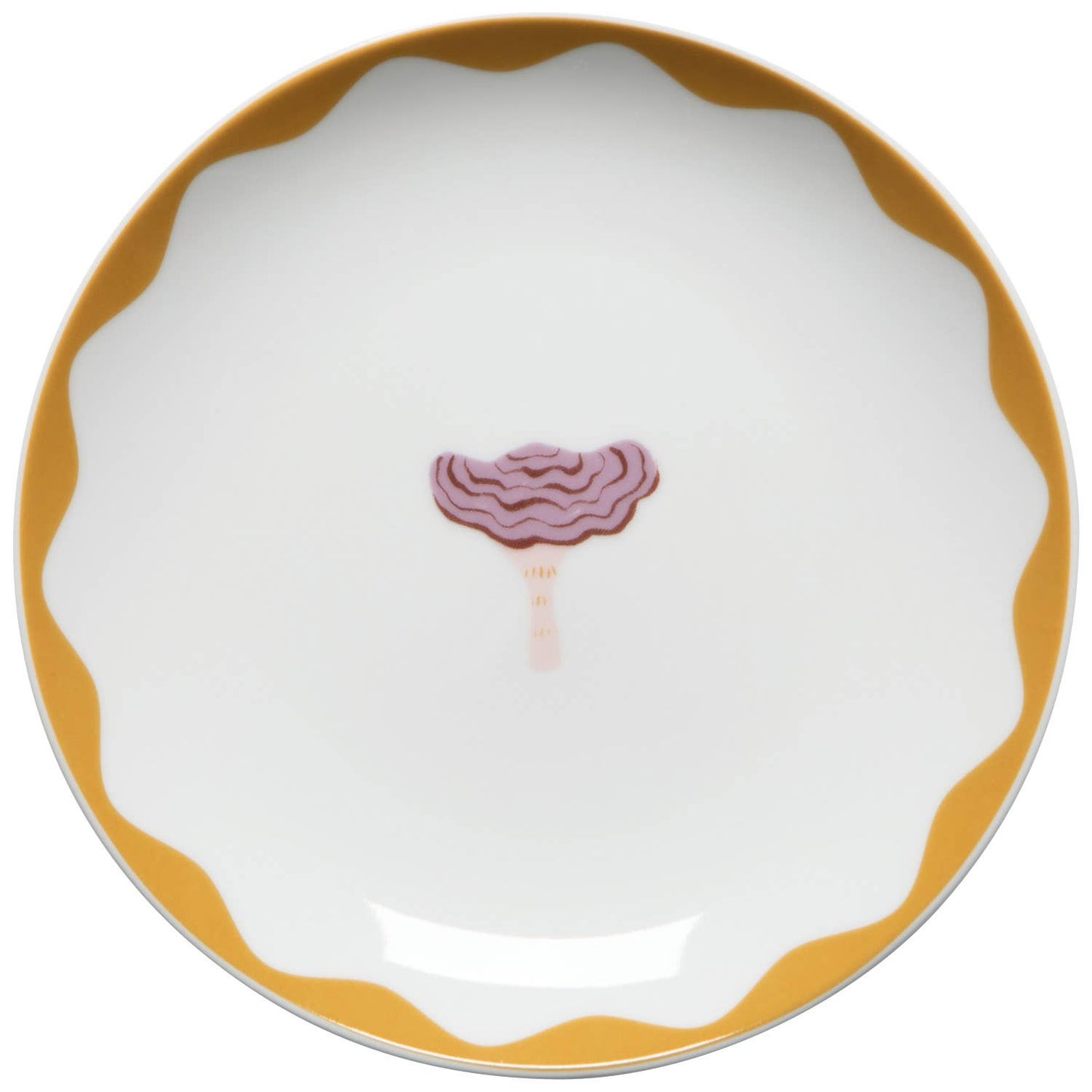 Mushroom Gems Appetizer Plates Set of 4: Off-White