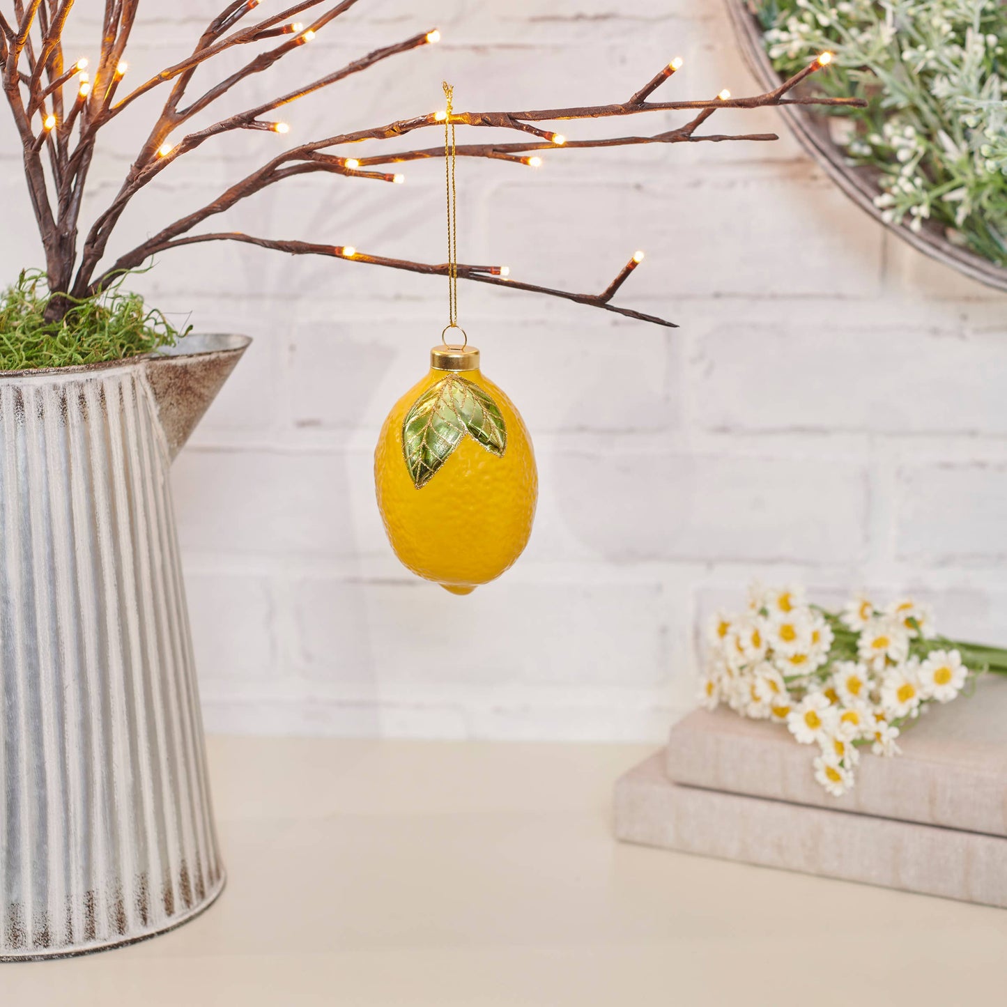 Glass Lemon Ornament