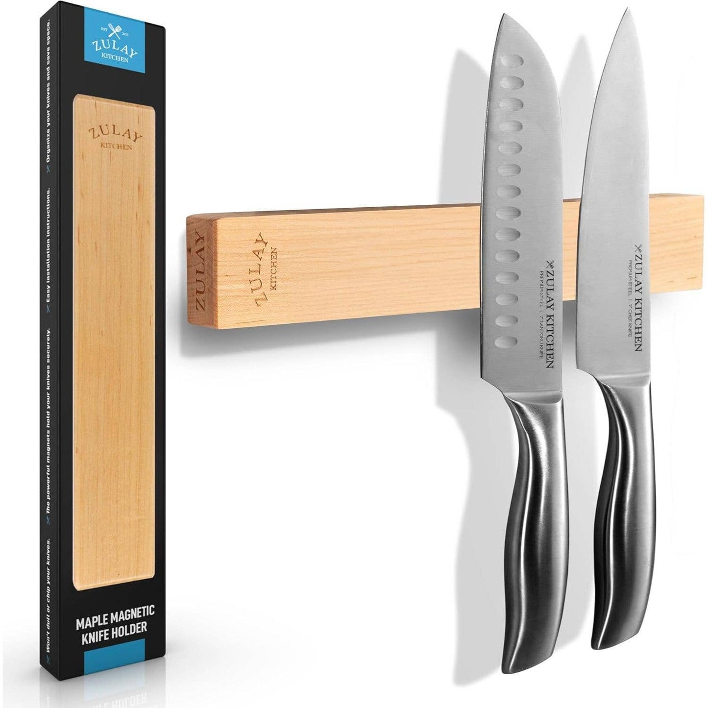 Magnetic Knife Holder - Powerful Wood Magnetic Knife Strip: Bamboo
