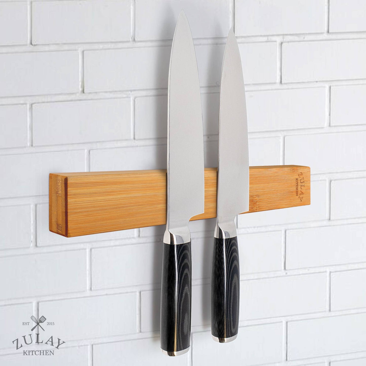 Magnetic Knife Holder - Powerful Wood Magnetic Knife Strip: Bamboo