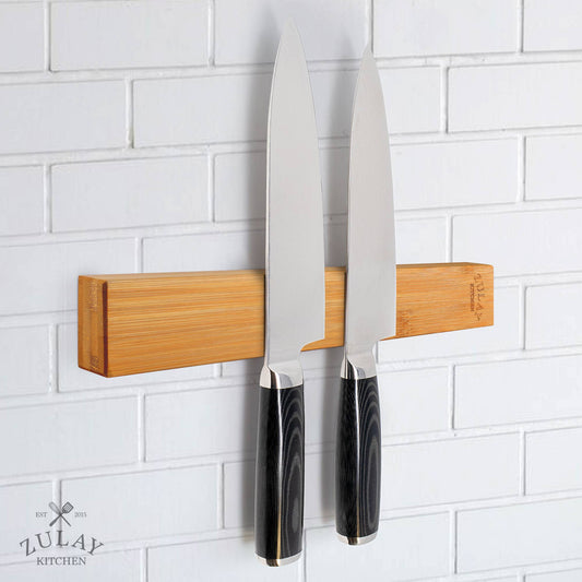 Magnetic Knife Holder - Powerful Wood Magnetic Knife Strip: Bamboo