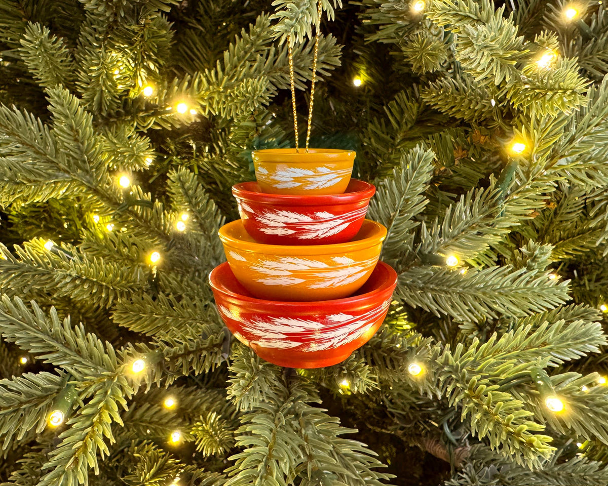Mini Pyrex-Inspired Bowl Ornament | Retro Christmas Decor: Friendship