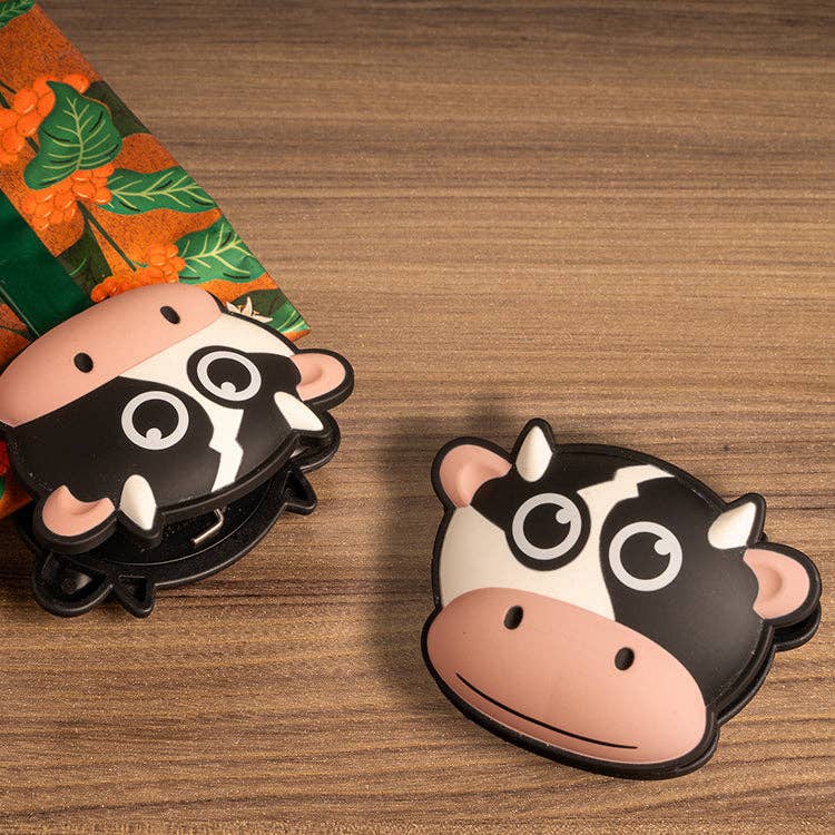 Cow Talking Bag Clip