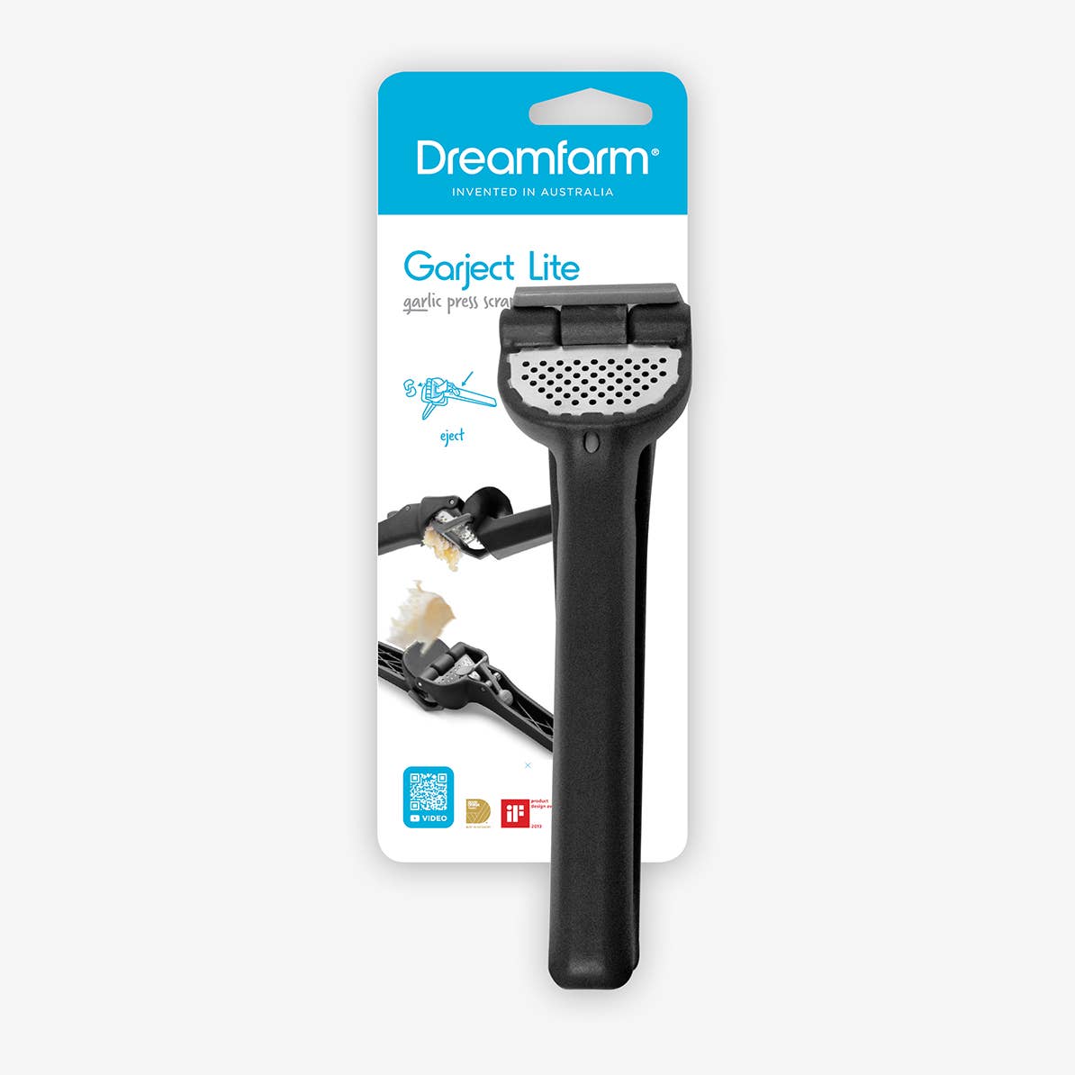 Garject Lite® - Self-cleaning Garlic Press: Black