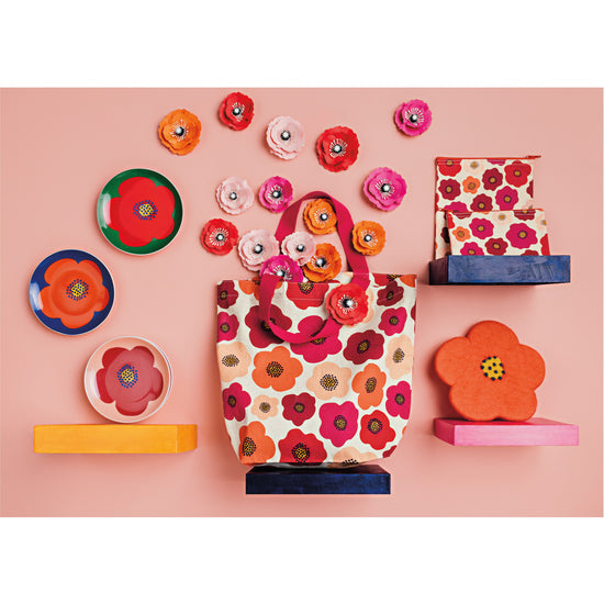 Poppy Pocket Tote - Reusable Market Bag