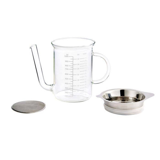 HIC Roasting Glass Fat Separator with Gravy Strainer
