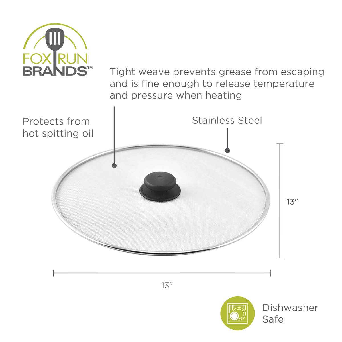 13" Stainless Steel Mesh Splatter Shield