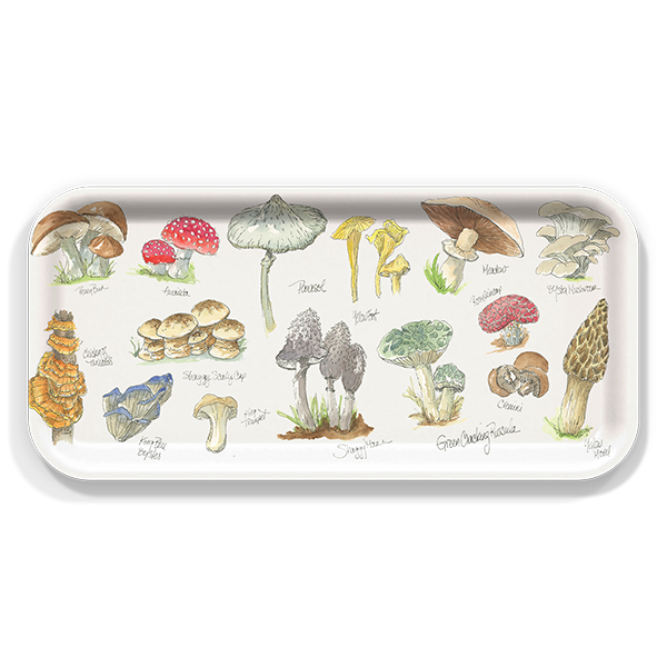Mushrooms by Betsy Barry Small 11"x5" Tray