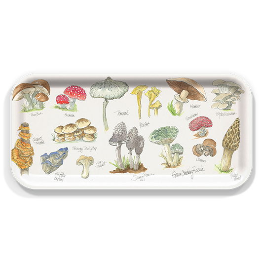Mushrooms by Betsy Barry Small 11"x5" Tray