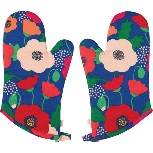 Poppy Oven Mitts - Set of 2