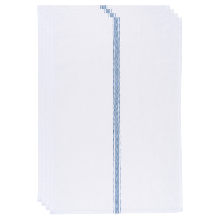 Brooklyn Stripe Delft Blue Dishtowels Set of 4