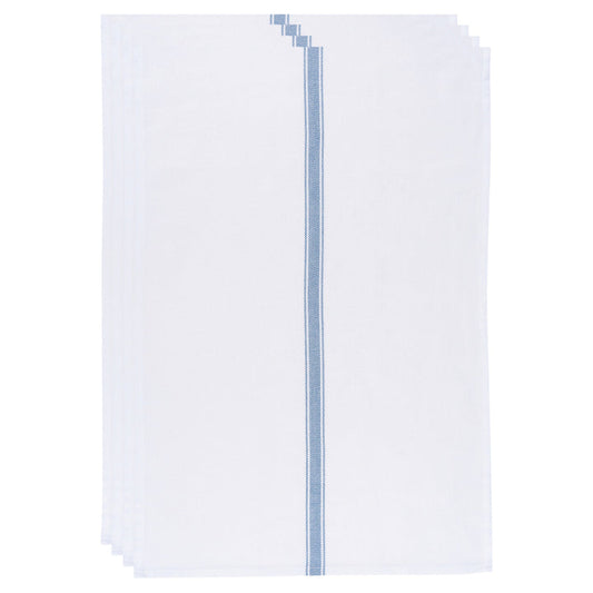 Brooklyn Stripe Delft Blue Dishtowels Set of 4